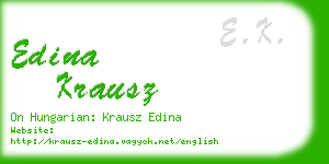 edina krausz business card